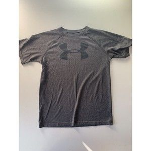 Under Armour Boys Size Medium Logo Gray Black